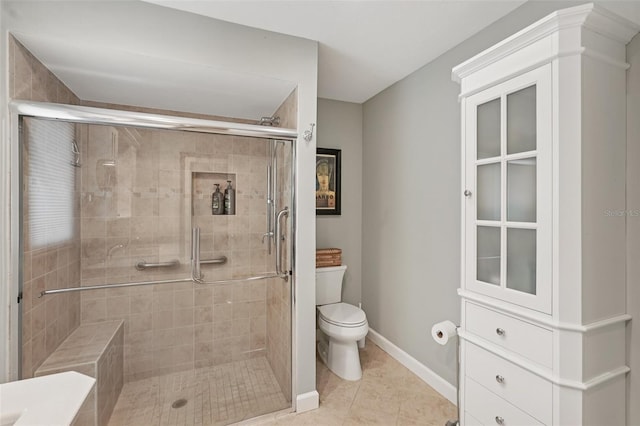 5283 Everwood Run, Sarasota, FL 34235 - full bathroom with tile patterned flooring and a shower stall