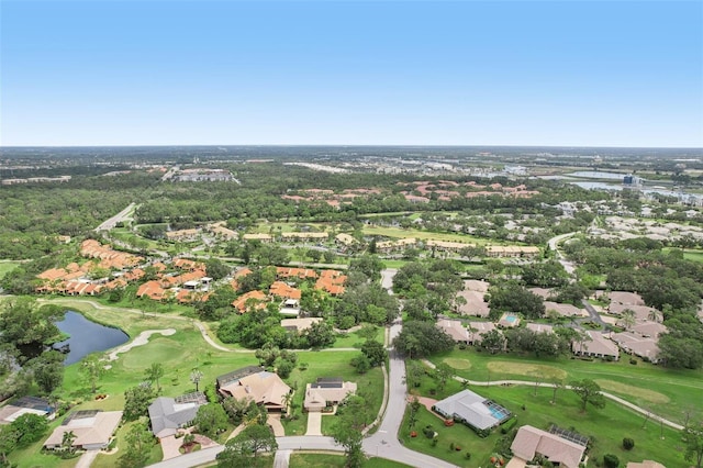 5283 Everwood Run, Sarasota, FL 34235 - aerial view of property's location with a large body of water, nearby suburban area, and a local golf course