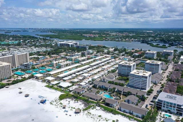 1036 W Peppertree Ln Unit 113B, Sarasota, FL 34242 - view of urban area featuring a large body of water and a pool
