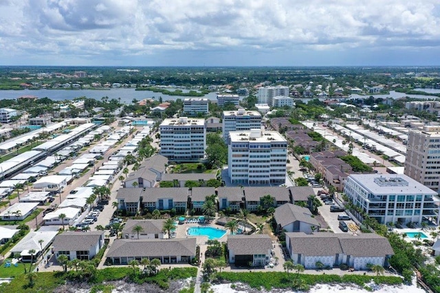 1036 W Peppertree Ln Unit 113B, Sarasota, FL 34242 - aerial view of a pool area