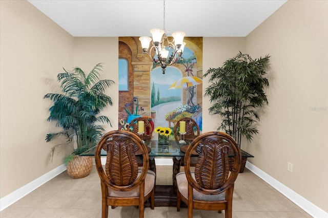 14041 Bellagio Way Unit 414, Osprey, FL 34229 - dining room with a chandelier and light tile patterned flooring