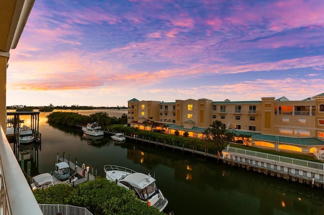 14041 Bellagio Way Unit 414, Osprey, FL 34229 - water view featuring a boat dock