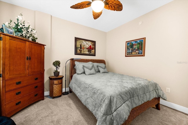 14041 Bellagio Way Unit 414, Osprey, FL 34229 - bedroom with light colored carpet and ceiling fan