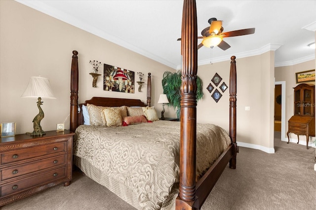 14041 Bellagio Way Unit 414, Osprey, FL 34229 - bedroom featuring light colored carpet, crown molding, and a ceiling fan
