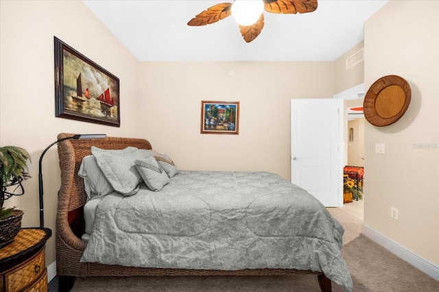 14041 Bellagio Way Unit 414, Osprey, FL 34229 - carpeted bedroom with a ceiling fan and baseboards