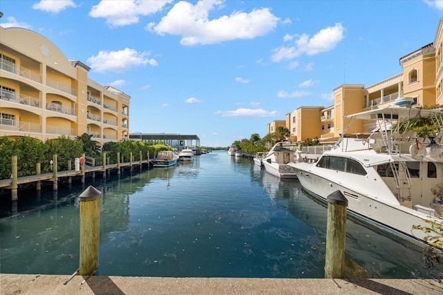 14041 Bellagio Way Unit 414, Osprey, FL 34229 - dock area featuring a water view