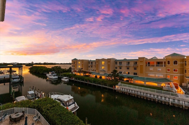 14041 Bellagio Way Unit 414, Osprey, FL 34229 - water view featuring a dock