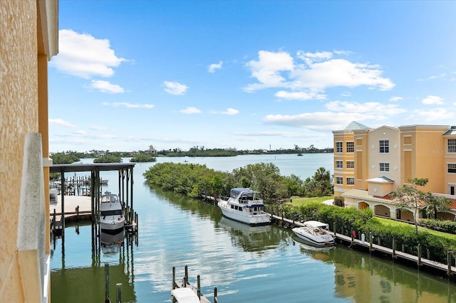14041 Bellagio Way Unit 414, Osprey, FL 34229 - water view with a dock