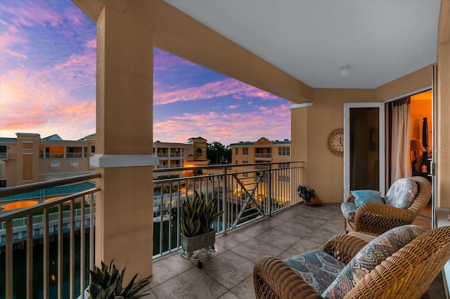 14041 Bellagio Way Unit 414, Osprey, FL 34229 - view of balcony at dusk