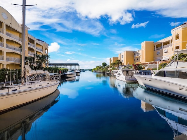 14041 Bellagio Way Unit 414, Osprey, FL 34229 - water view featuring a dock
