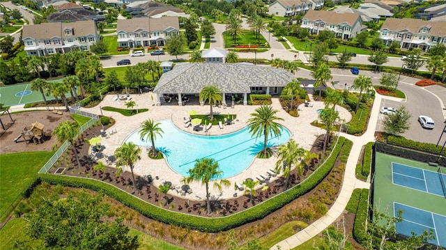 3431 Chestertown Loop, Bradenton, FL 34211 - aerial view of residential area with a pool