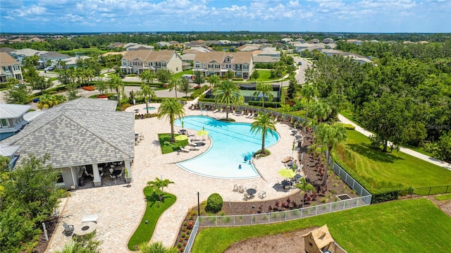 3431 Chestertown Loop, Bradenton, FL 34211 - aerial view of residential area with a pool area