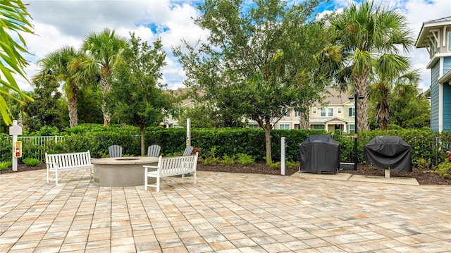3431 Chestertown Loop, Bradenton, FL 34211 - view of patio / terrace with area for grilling and an outdoor fire pit