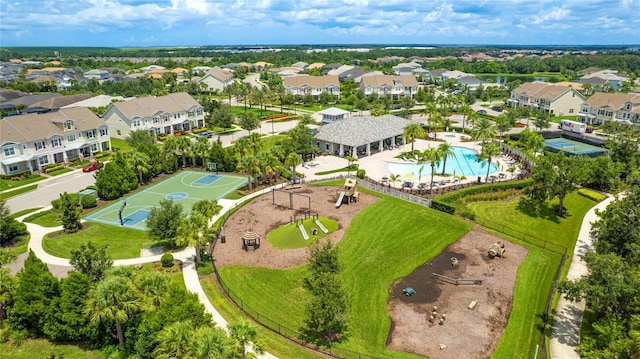 3431 Chestertown Loop, Bradenton, FL 34211 - aerial view of residential area featuring a pool area