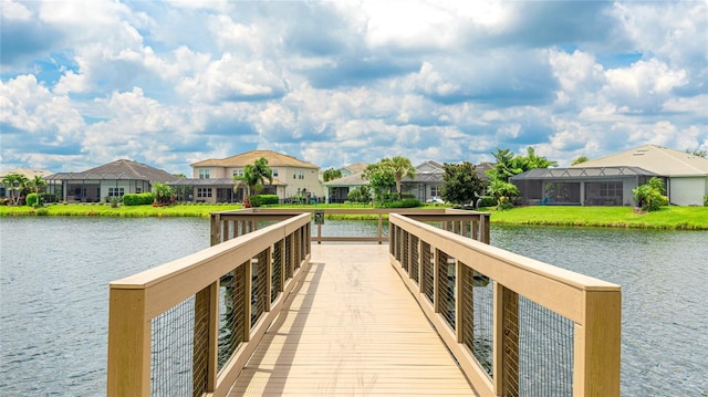 3431 Chestertown Loop, Bradenton, FL 34211 - dock with a residential view and a water view