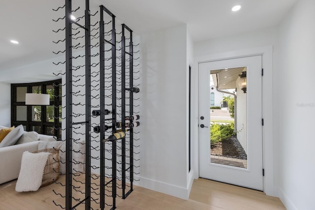 510 Putter Ln, Longboat Key, FL 34228 - foyer featuring wood finished floors and recessed lighting