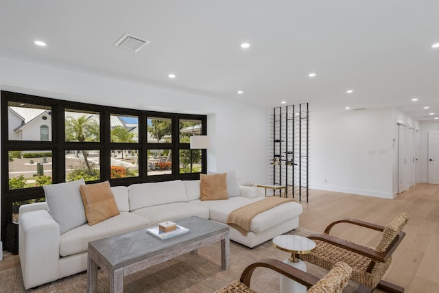 510 Putter Ln, Longboat Key, FL 34228 - living area with recessed lighting and light wood-style flooring