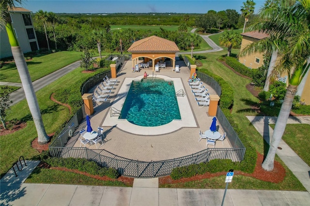 7121 River Hammock Dr Unit 102, Bradenton, FL 34212 - community pool featuring a gazebo and a patio