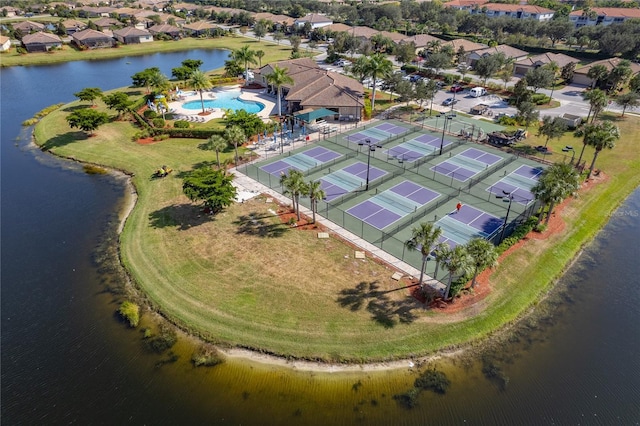 7121 River Hammock Dr Unit 102, Bradenton, FL 34212 - drone / aerial view of a pool and a large body of water