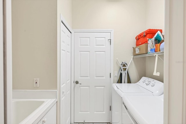 7960 Hampton Ct, University Park, FL 34201 - laundry area with washing machine and clothes dryer