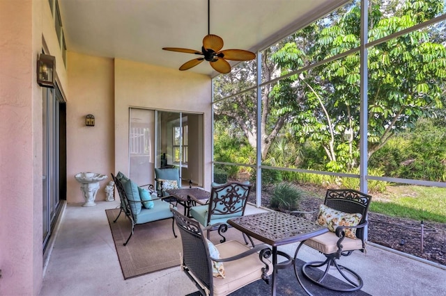 7960 Hampton Ct, University Park, FL 34201 - view of patio / terrace with a ceiling fan
