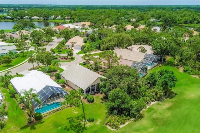 7960 Hampton Ct, University Park, FL 34201 - aerial view of residential area featuring a large body of water