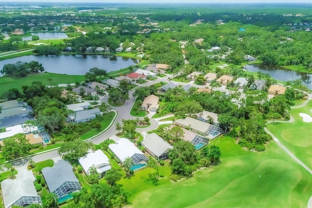 7960 Hampton Ct, University Park, FL 34201 - aerial perspective of suburban area featuring a nearby body of water and a golf course