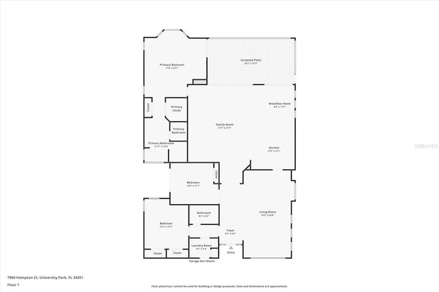 7960 Hampton Ct, University Park, FL 34201 - view of home floor plan