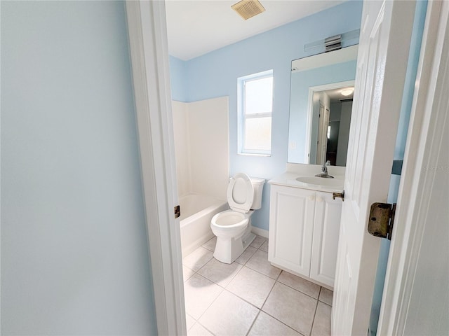 671 E Baffin Dr, Venice, FL 34293 - bathroom featuring tile patterned floors, vanity, and bathtub / shower combination