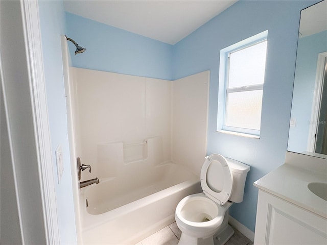 671 E Baffin Dr, Venice, FL 34293 - full bathroom with vanity, washtub / shower combination, and tile patterned floors