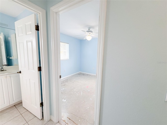 671 E Baffin Dr, Venice, FL 34293 - hallway featuring baseboards