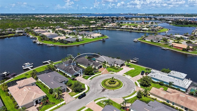 1114 Bearing Ct, Bradenton, FL 34208 - aerial perspective of suburban area featuring a large body of water