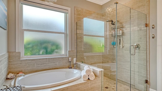1114 Bearing Ct, Bradenton, FL 34208 - full bathroom featuring a bath and a shower stall
