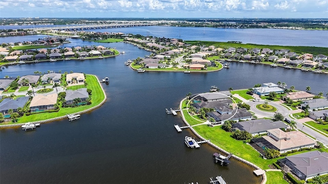 1114 Bearing Ct, Bradenton, FL 34208 - aerial perspective of suburban area with a large body of water