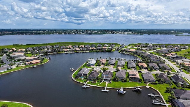 1114 Bearing Ct, Bradenton, FL 34208 - aerial view of residential area featuring a nearby body of water