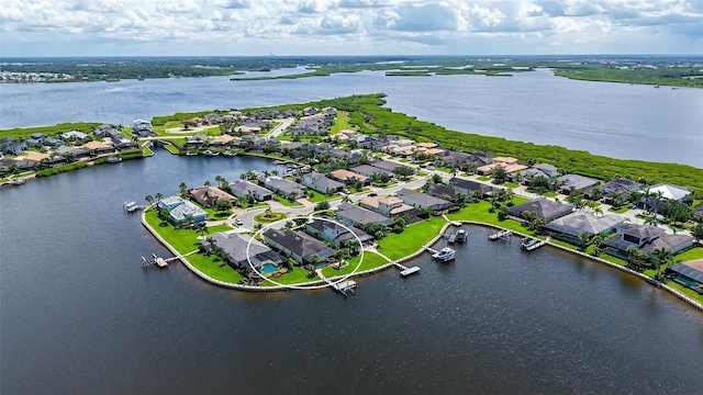 1114 Bearing Ct, Bradenton, FL 34208 - aerial view of residential area featuring a large body of water