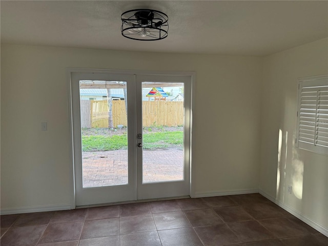 4424 Coco Ridge Cir, Sarasota, FL 34233 - doorway to outside featuring french doors and tile patterned flooring