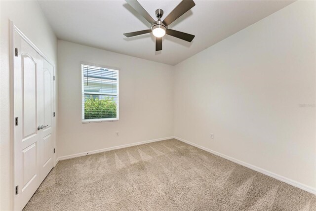 13829 Camden Crest Ter, Bradenton, FL 34211 - unfurnished bedroom featuring light colored carpet and ceiling fan