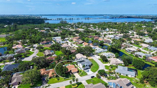8103 11th Ave NW, Bradenton, FL 34209 - aerial overview of property's location featuring nearby suburban area and a large body of water