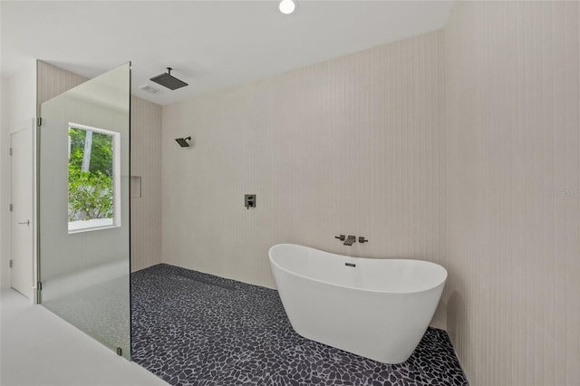 3500 Bay Shore Rd, Sarasota, FL 34234 - full bath with a soaking tub and a walk in shower