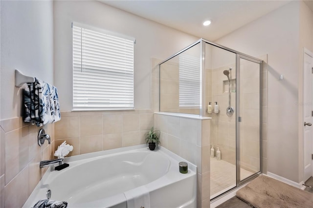 12357 Nantahala Run, Parrish, FL 34219 - full bath featuring a bath and a stall shower