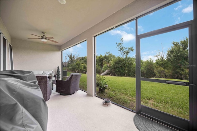 12357 Nantahala Run, Parrish, FL 34219 - sunroom / solarium with a ceiling fan