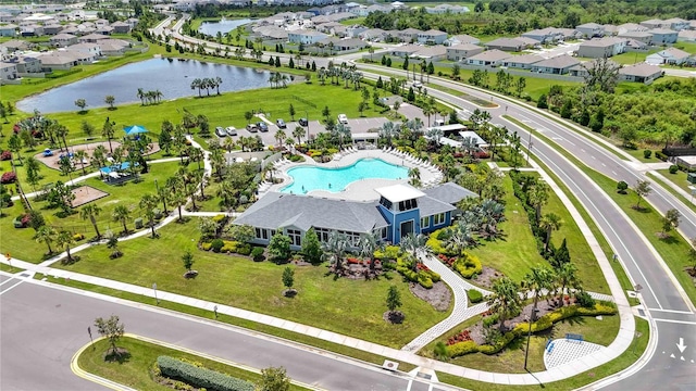12357 Nantahala Run, Parrish, FL 34219 - aerial view of a pool and a large body of water
