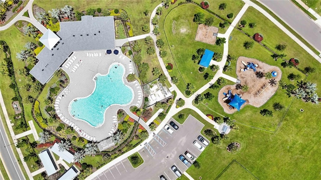 12357 Nantahala Run, Parrish, FL 34219 - bird's eye view of a pool area