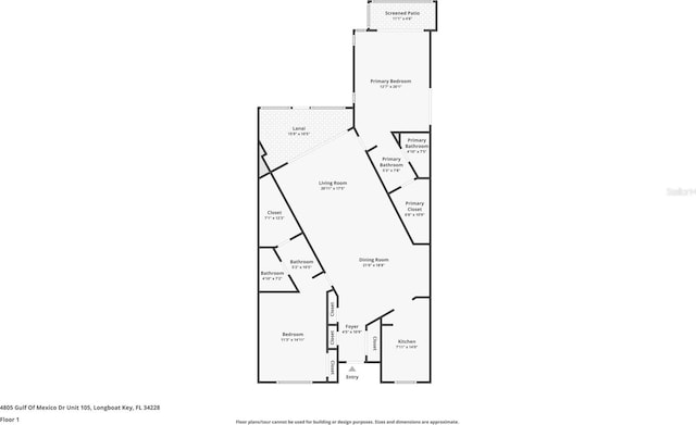 4805 Gulf Of Mexico Dr Unit 105, Longboat Key, FL 34228 - view of floor plan / room layout