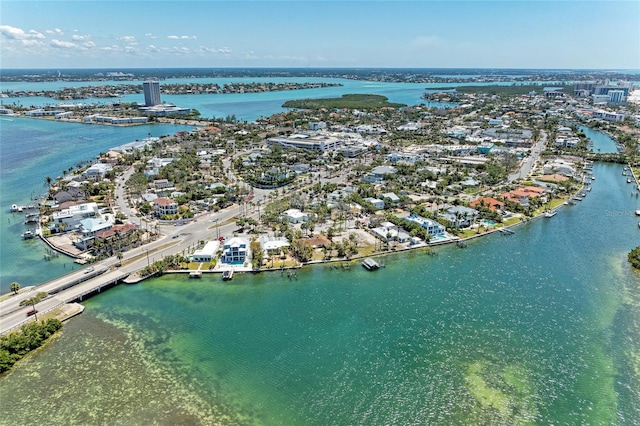 4805 Gulf Of Mexico Dr Unit 105, Longboat Key, FL 34228 - aerial perspective of suburban area featuring a nearby body of water and a notable bridge