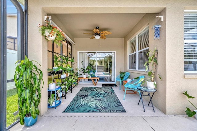 14255 Gnatcatcher Ter, Lakewood Ranch, FL 34202 - view of patio with ceiling fan