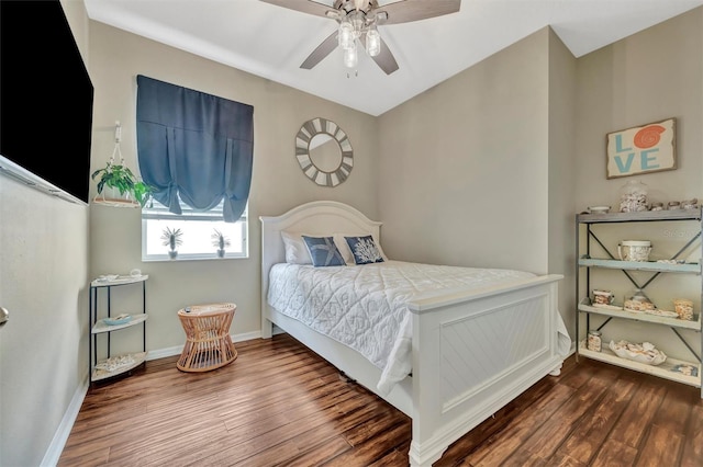 14255 Gnatcatcher Ter, Lakewood Ranch, FL 34202 - bedroom with wood finished floors and ceiling fan