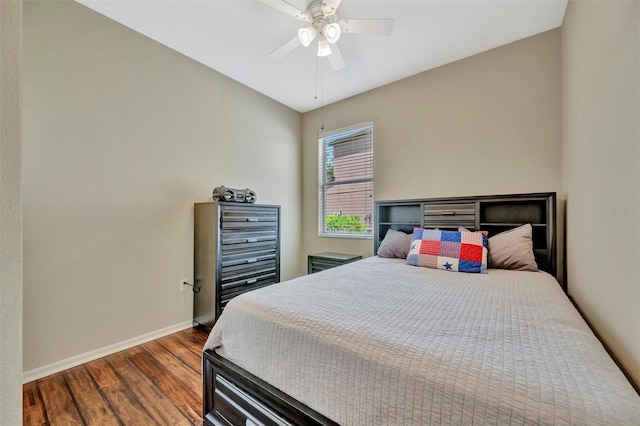 14255 Gnatcatcher Ter, Lakewood Ranch, FL 34202 - bedroom featuring wood finished floors and ceiling fan