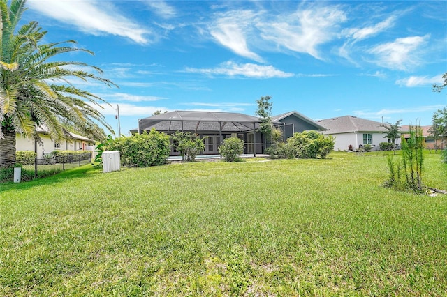 80 Rio Cuarto St, Punta Gorda, FL 33983 - view of yard featuring glass enclosure